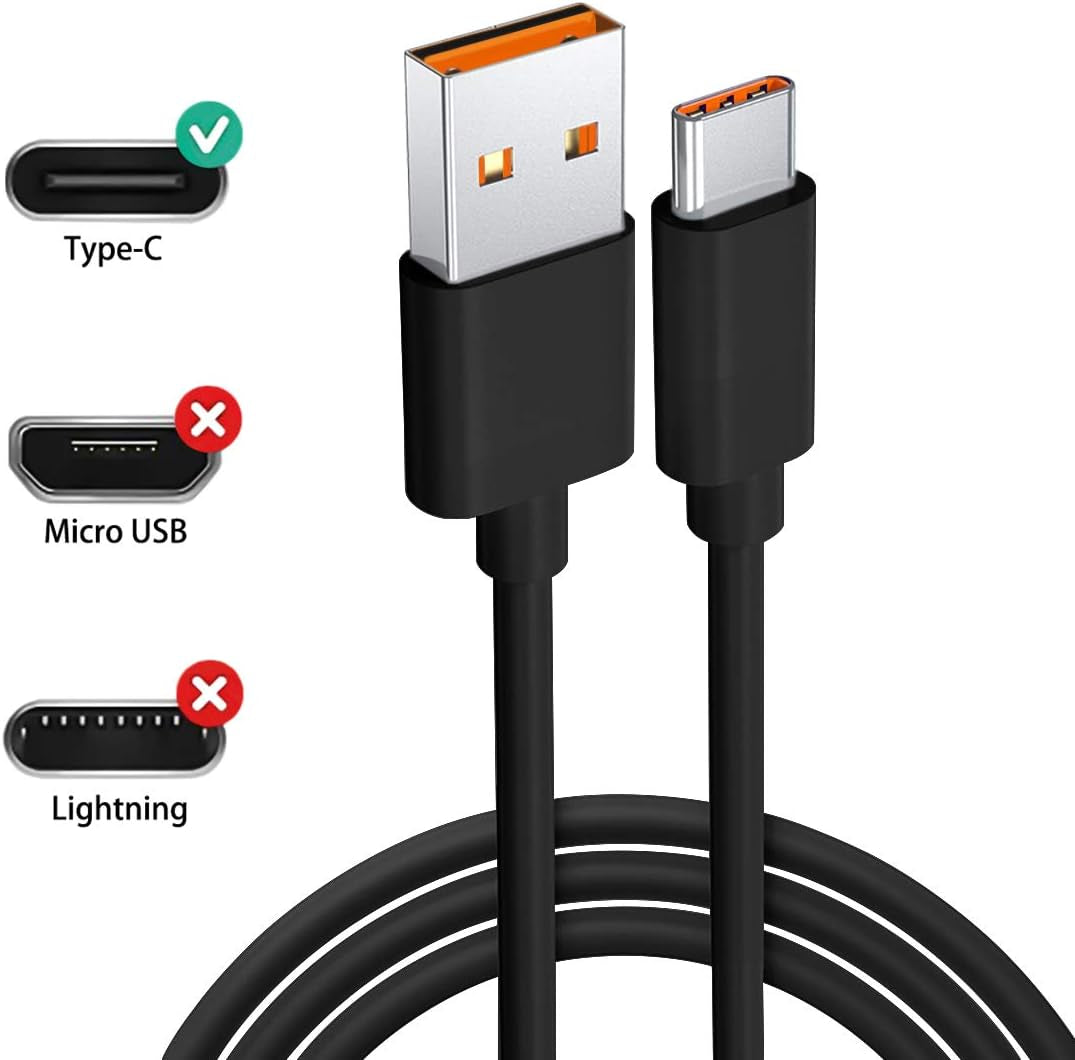 Fast Charger Charging Cable Cord Compatible with for JBL Charge 4, Charge5, JBL Flip 5, Flip 6,JBL Pulse 4 Clip4,Jrpop, Endurance Peak II, JBLCHARGE4BLKAM Wireless Bluetooth Earphones Speakers Type C