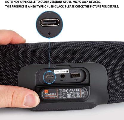 Fast Charger Charging Cable Cord Compatible with for JBL Charge 4, Charge5, JBL Flip 5, Flip 6,JBL Pulse 4 Clip4,Jrpop, Endurance Peak II, JBLCHARGE4BLKAM Wireless Bluetooth Earphones Speakers Type C