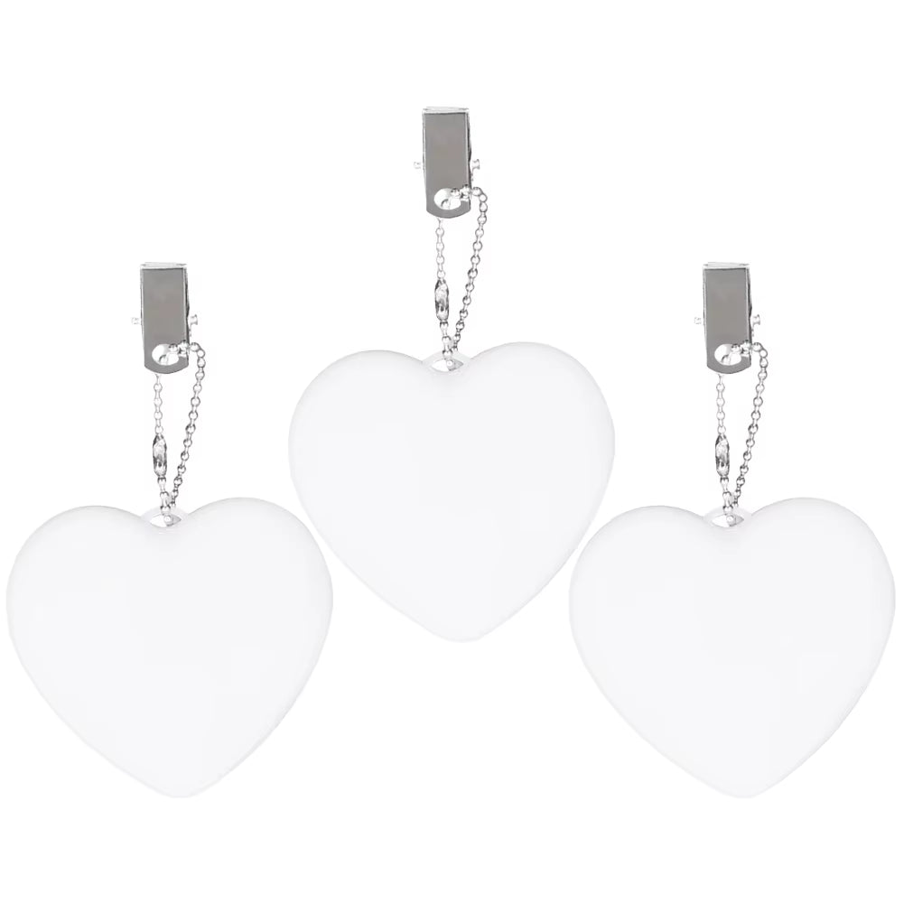 1/2/3PCS Purse Heart LED Light Handbag Lamp Automatic Motion Activated Purse Heart Shaped Light for Women Bah Purse Charm